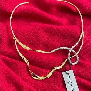 Alexis Bittar Twisted Gold and Silver Necklace